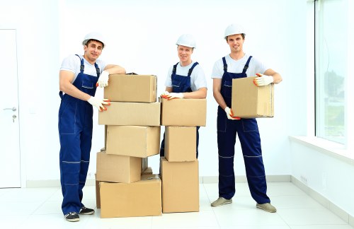 Staff member reviewing safety procedures in a storage facility